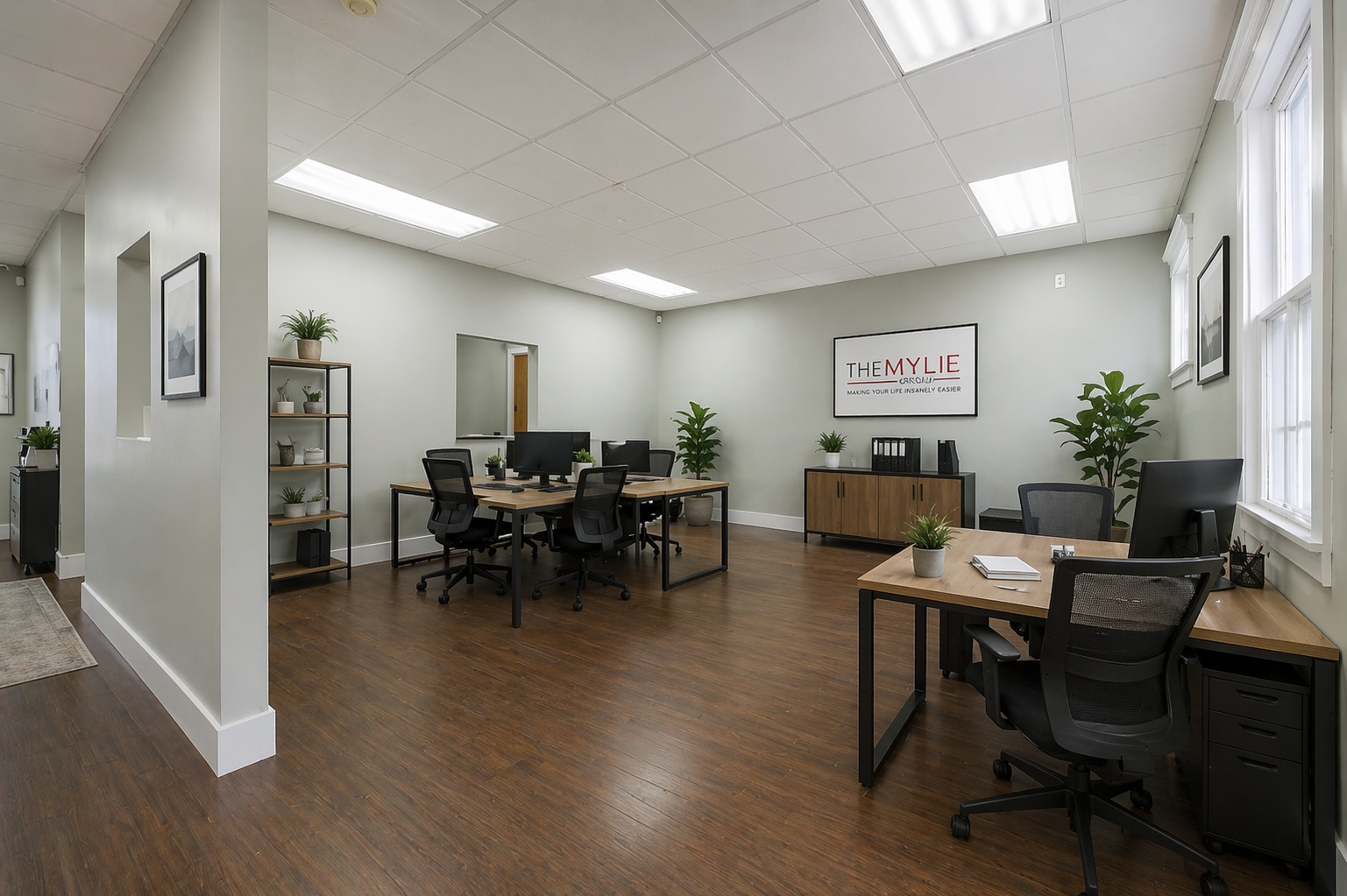 Open office work area