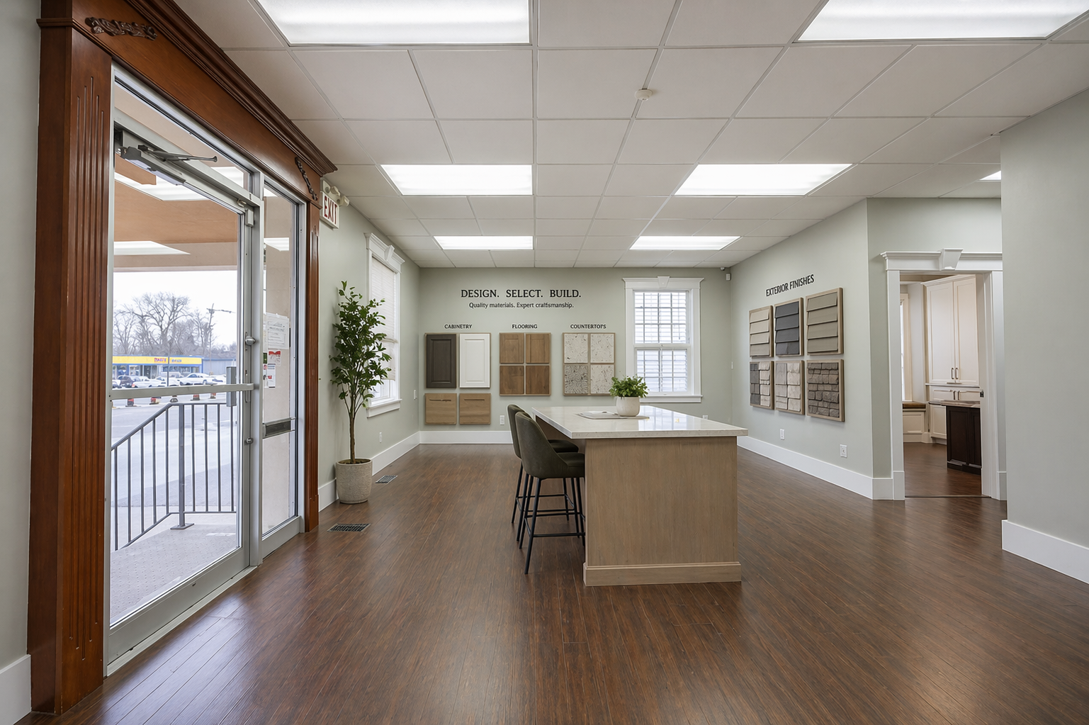 Main floor virtually staged as a designer showroom